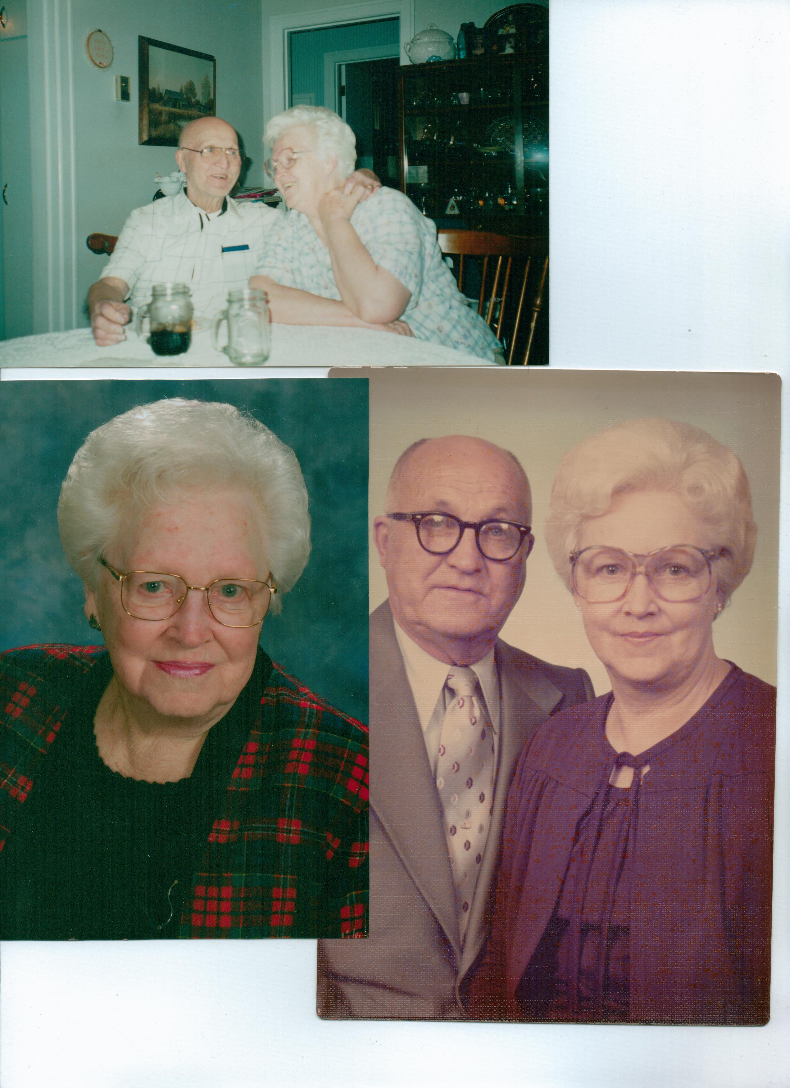 Family photos of mom and dad